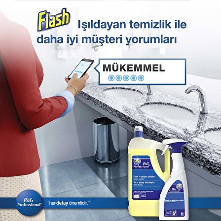 Flash Professional Hijyenik Çok Amaçlı Yüzey Ve Cam Temizleyici Sprey 750 ml